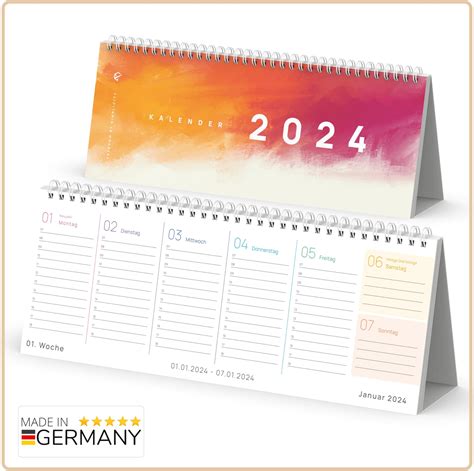 tischkalender 2024 zum aufstellen
